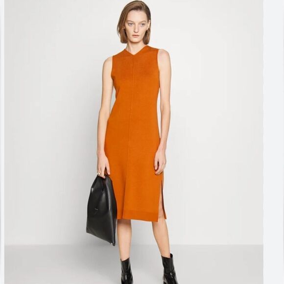 Proenza‎ Schouler Twist Back Sleeveless Silk Blend Knit Midi Dress XS - Picture 1 of 12